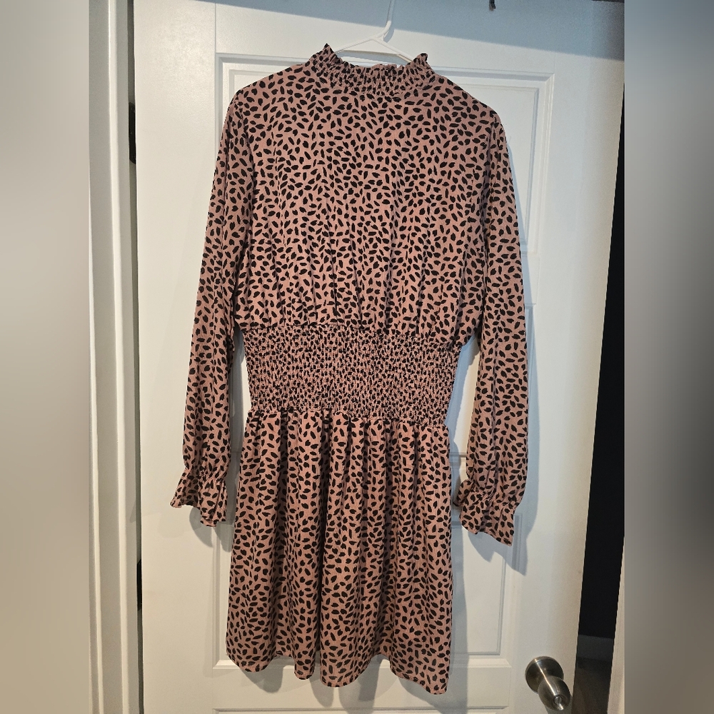 She and Sky Leopard Patterned Dress